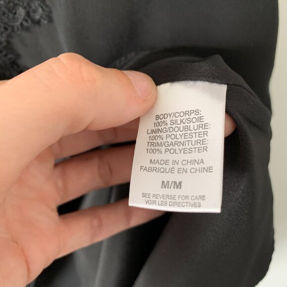 CAMI NYC | 100% Silk Camisole black lined - Picture 8 of 11